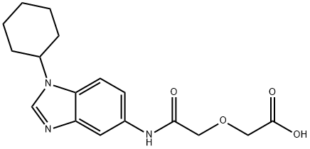 2-(2-((1-cyclohexyl-1H-benzo[d]imidazol-5-yl)amino)-2-oxoethoxy)acetic acid Struktur