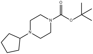 4-环戊基哌嗪-1-羧酸叔丁酯,749800-44-0,结构式