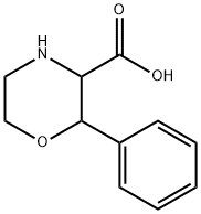 2 - 苯基吗啉-3 - 羧酸 结构式