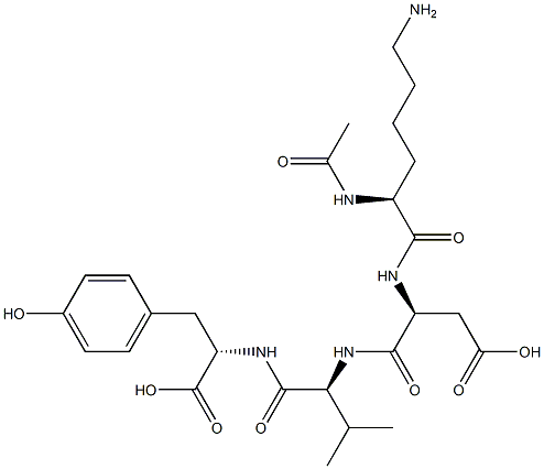 N2-Acetyl-L-lysyl-L-alpha-aspartyl-L-valyl-L-tyrosine Struktur