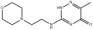 6-methyl-3-{[2-(4-morpholinyl)ethyl]amino}-1,2,4-triazin-5(4H)-one Struktur