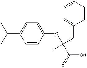 2-(4-异丙基苯氧基)-2-甲基-3-苯丙酸 结构式