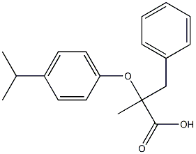 2-(4-异丙基苯氧基)-2-甲基-3-苯丙酸, 789469-67-6, 结构式