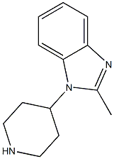 2-methyl-1-(4-piperidinyl)-1H-Benzimidazole Struktur