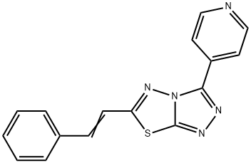6-[(E)-2-phenylethenyl]-3-(pyridin-4-yl)[1,2,4]triazolo[3,4-b][1,3,4]thiadiazole Structure