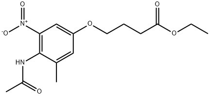 ethyl 4-[4-(acetylamino)-3-methyl-5-nitrophenoxy]butanoate Structure