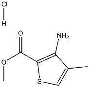 3-氨基-4-甲基-2-噻吩羧酸甲酯盐酸盐,81321-14-4,结构式