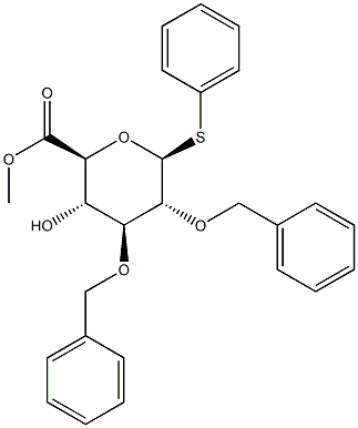 Phenyl 2,3-bis-O-(phenylmethyl)-1-thio-beta-D-glucopyranosiduronic acid methyl ester|苯基 2,3-二-O-(苯基甲基)-1-硫代-BETA-D-吡喃葡糖苷酸甲酯