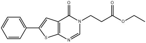 ethyl 3-(4-oxo-6-phenylthieno[2,3-d]pyrimidin-3(4H)-yl)propanoate Structure