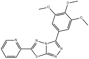 6-(pyridin-2-yl)-3-(3,4,5-trimethoxyphenyl)[1,2,4]triazolo[3,4-b][1,3,4]thiadiazole,825605-64-9,结构式