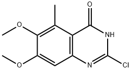 4(3H)-キナゾリノン, 2-クロロ-6,7-ジメトキシ-5-メチル- 化学構造式