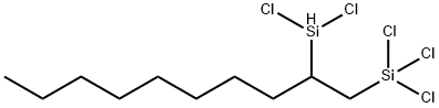 Silane, trichloro[2-(dichlorosilyl)decyl]- Structure