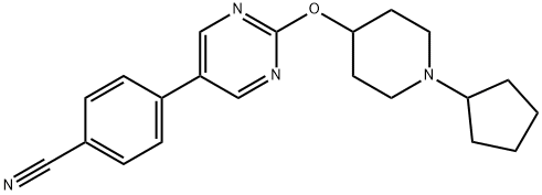 4-[2-[(1-cyclopentyl-4-piperidinyl)oxy]-5-pyrimidinyl]Benzonitrile Structure