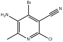 5-amino-4-bromo-2-chloro-6-methyl-nicotinonitrile 结构式