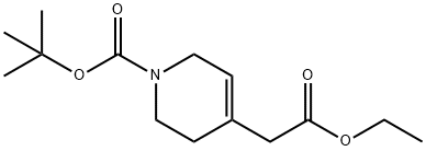 tert-butyl 4-(2-ethoxy-2-oxoethyl)-5,6-dihydropyridine-1(2H)-carboxylate, 84839-56-5, 结构式