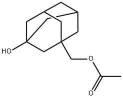 (3-hydroxyadamantan-1-yl)methyl acetate 化学構造式