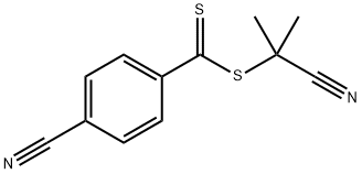 2-Cyano-2-propyl 4-cyanobenzodithioate
		
	 化学構造式