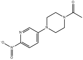 1-[4-(6-nitro-3-pyridinyl)-1-piperazinyl]ethanone 化学構造式