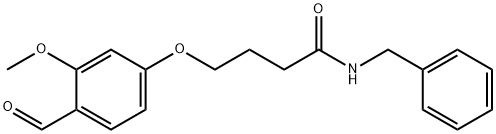 N-benzyl-4-(4-formyl-3-methoxyphenoxy)butanamide Struktur