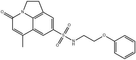 6-methyl-4-oxo-N-(2-phenoxyethyl)-2,4-dihydro-1H-pyrrolo[3,2,1-ij]quinoline-8-sulfonamide Struktur