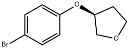 (S)-3-(4-bromophenoxy)tetrahydrofuran 化学構造式