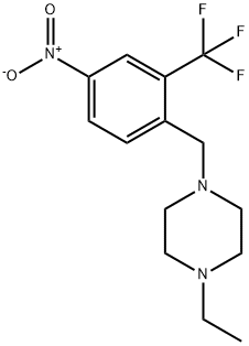 1-ethyl-4-(4-nitro-2-(trifluoromethyl)benzyl)piperazine Structure