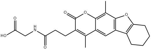 {[3-(4,11-dimethyl-2-oxo-6,7,8,9-tetrahydro-2H-[1]benzofuro[3,2-g]chromen-3-yl)propanoyl]amino}acetic acid,859139-16-5,结构式