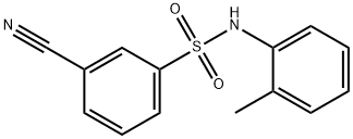 3-Cyano-N-(o-tolyl)benzenesulfonamide 化学構造式