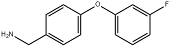 1-[4-(3-フルオロフェノキシ)フェニル]メタンアミン 化学構造式