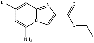 ethyl 5-amino-7-bromoH-imidazo[1,2-a]pyridine-2-carboxylate 结构式