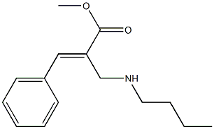 (E)-methyl 2-((butylamino)methyl)-3-phenylacrylate Struktur