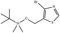 4-Bromo-5-(((tert-butyldimethylsilyl)oxy)methyl)thiazole 化学構造式