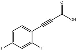 3-(2,4-二氟苯基)丙炔酸, 873075-53-7, 结构式