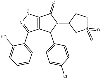 4-(4-chlorophenyl)-5-(1,1-dioxidotetrahydrothiophen-3-yl)-3-(2-hydroxyphenyl)-4,5-dihydropyrrolo[3,4-c]pyrazol-6(2H)-one Structure