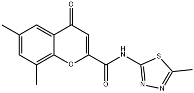 6,8-dimethyl-N-[(2Z)-5-methyl-1,3,4-thiadiazol-2(3H)-ylidene]-4-oxo-4H-chromene-2-carboxamide Structure