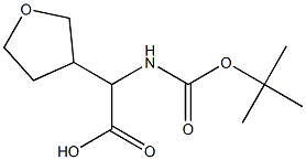 2-(tert-butoxycarbonylamino)-2-(tetrahydrofuran-3-yl)acetic acid Struktur