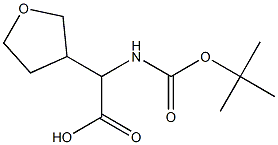 2-(叔丁氧羰基)-2-(四氢呋喃-3-基)乙酸 结构式