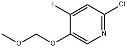 2-クロロ-4-ヨード-5-(メトキシメトキシ)ピリジン 化学構造式