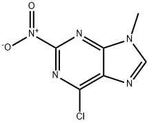 6-chloro-9-methyl-2-nitro-9H-purine Struktur