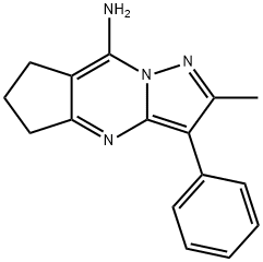 2-methyl-3-phenyl-6,7-dihydro-5H-cyclopenta[d]pyrazolo[1,5-a]pyrimidin-8-amine Structure