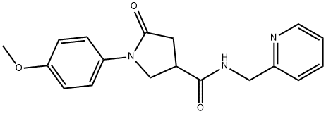 1-(4-methoxyphenyl)-5-oxo-N-(pyridin-2-ylmethyl)pyrrolidine-3-carboxamide Struktur