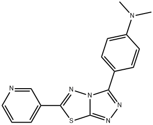 N,N-dimethyl-4-[6-(pyridin-3-yl)[1,2,4]triazolo[3,4-b][1,3,4]thiadiazol-3-yl]aniline,878431-48-2,结构式