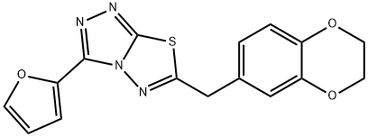 6-(2,3-dihydro-1,4-benzodioxin-6-ylmethyl)-3-(furan-2-yl)[1,2,4]triazolo[3,4-b][1,3,4]thiadiazole,878434-20-9,结构式