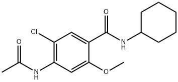 4-(acetylamino)-5-chloro-N-cyclohexyl-2-methoxybenzamide Structure