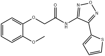 2-(2-methoxyphenoxy)-N-[4-(2-thienyl)-1,2,5-oxadiazol-3-yl]acetamide Structure