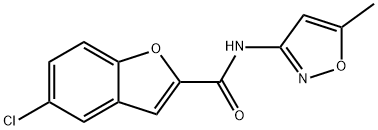 5-chloro-N-(5-methyl-1,2-oxazol-3-yl)-1-benzofuran-2-carboxamide 化学構造式