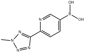 [6-(2-甲基-2H-四唑-5-基)吡啶-3-基]硼酸, 883231-14-9, 结构式