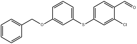 4-((3-(benzyloxy)phenyl)thio)-2-chlorobenzaldehyde Structure