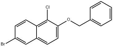 2-(benzyloxy)-6-bromo-1-chloronaphthalene 化学構造式