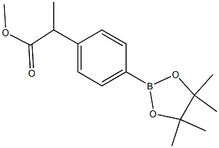 methyl 2-(4-(4,4,5,5-tetramethyl-1,3,2-dioxaborolan-2-yl)phenyl)propanoate Struktur